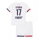 Tanie Strój piłkarski Paris Saint-Germain Vitinha #17 Koszulka Wyjazdowej dla dziecięce 2025-26 Krótkie Rękawy (+ szorty)